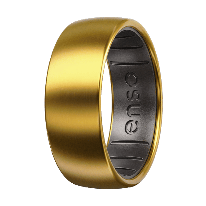 Metal Hybrid Ring - 18K Gold Plated Titanium