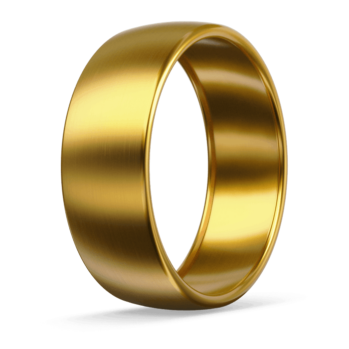 Metal Hybrid Ring - 18K Gold Plated Titanium
