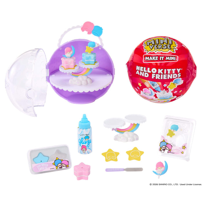 Hello Kitty and Friends toy set with packaging and accessories on a white background