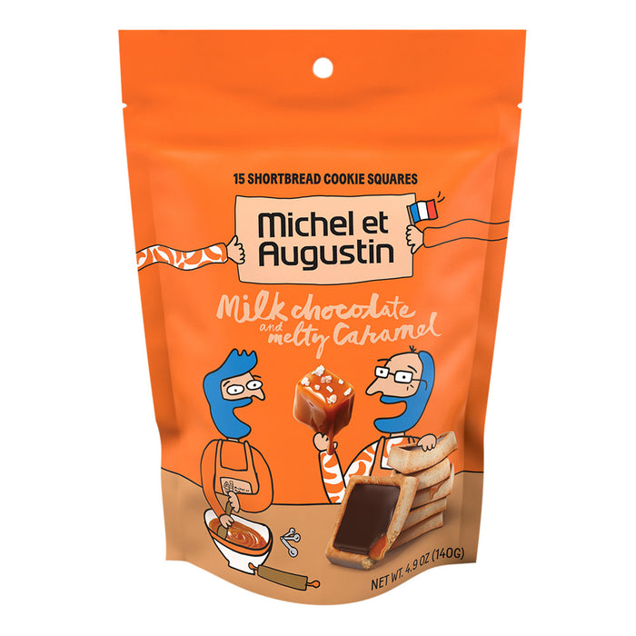 Michel Et Augustin Caramel Milk Chocolate 4.9oz Pouch - 6ct
