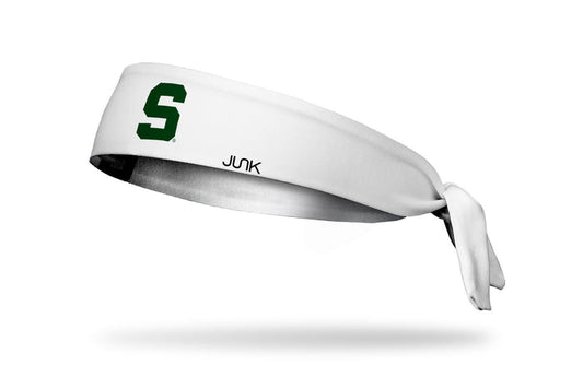 Michigan State University: S Logo White Flex Tie Headband - View 1