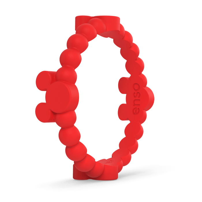 Mickey Mouse Beaded - Bright Red