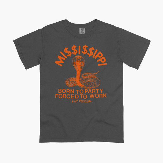 Fat Possum - MI$$I$$IPPI Born To Party T-Shirt (100% Cotton) Vinyl & Merch | Fat Possum Records