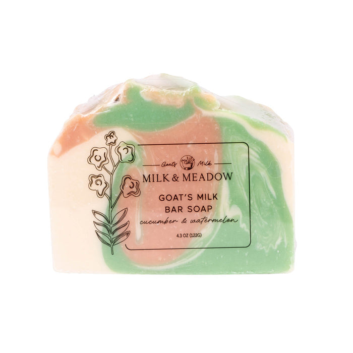 Milk & Meadow Bar Soap: Cucumber & Watermelon