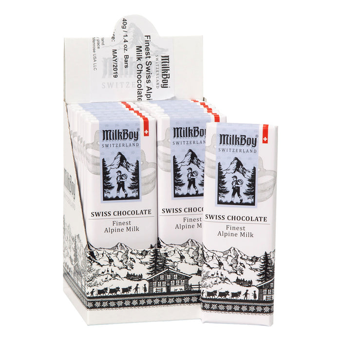 Milkboy Milk Chocolate Swiss Alpine 1.4oz Bar - 20ct