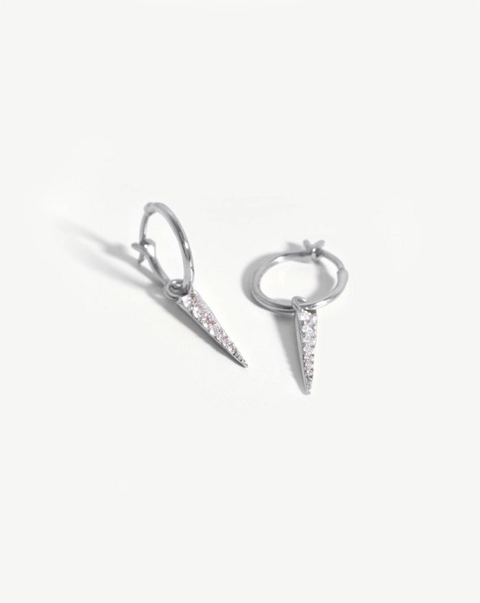 Mini Pave Spike Charm Hoop Earrings Earrings Missoma