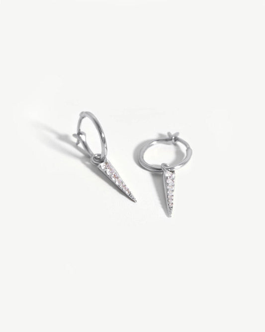 Mini Pave Spike Charm Hoop Earrings Earrings Missoma