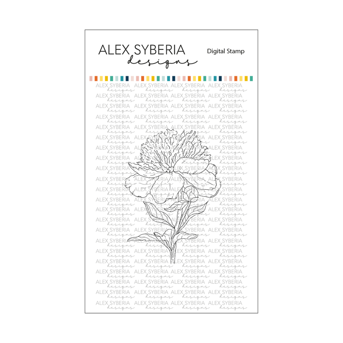 Miss Peony Digital Stamp
