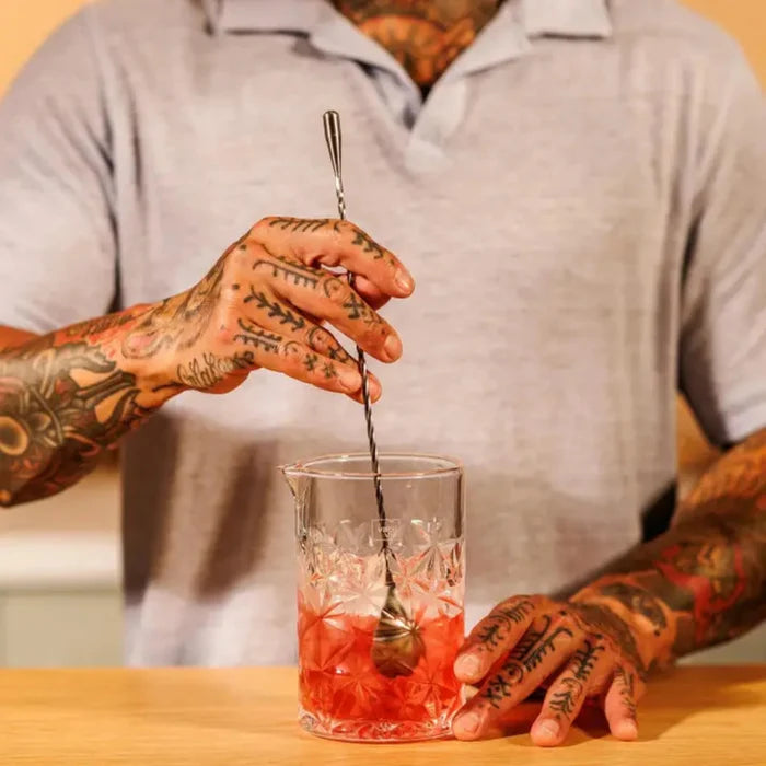 Mixing Glass - 22oz in use