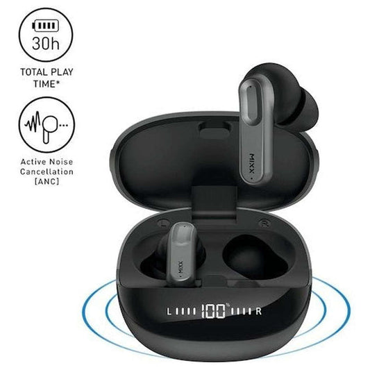 Mixx StreamBuds Charge ANC TWS Earphones Black | SBFX-ANC-BK-402 Mixx Euronics Ireland