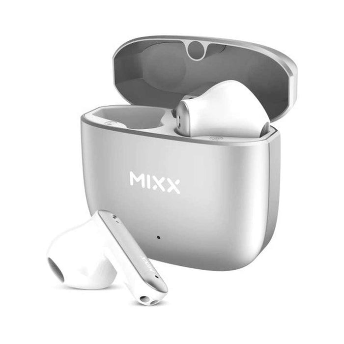 Mixx Streambuds Custom 2 TWS Earphonce Silver White | SBCU-02-SW-366 Mixx Euronics Ireland