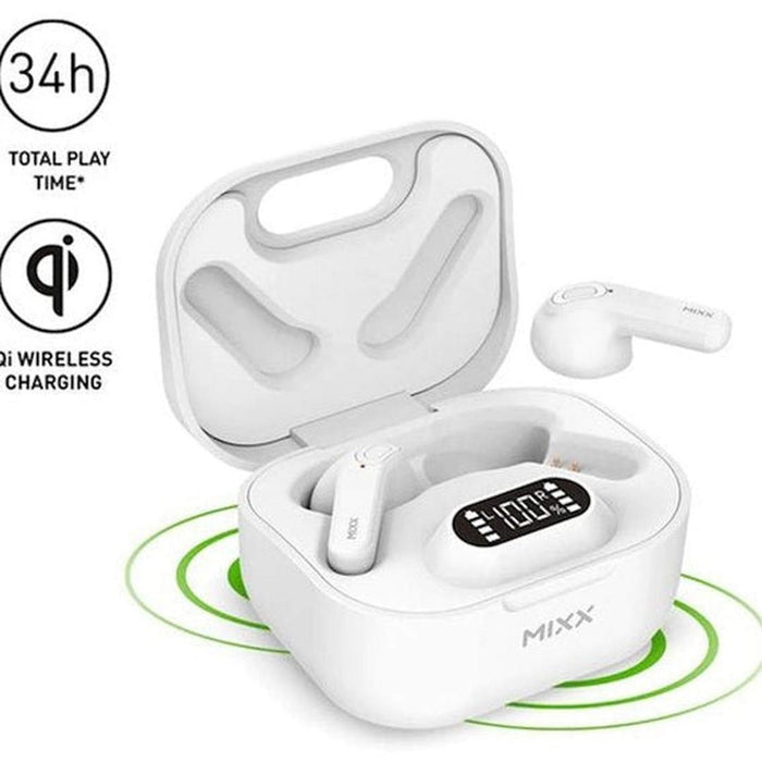 Mixx StreamBuds Hybrid Charge 2 TWS White | SBHB-02-WH-447 Mixx Euronics Ireland