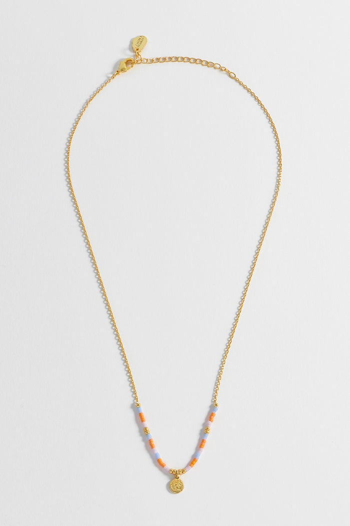 Miyuki Coin Pendant Necklace