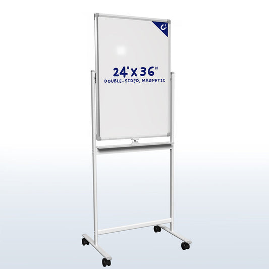 24" x 36" mobile double sided whiteboard.