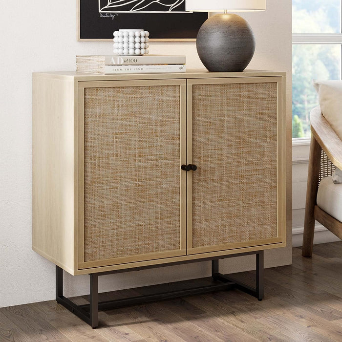 1 Storage Cabinet / Kova - Light Oak/Black