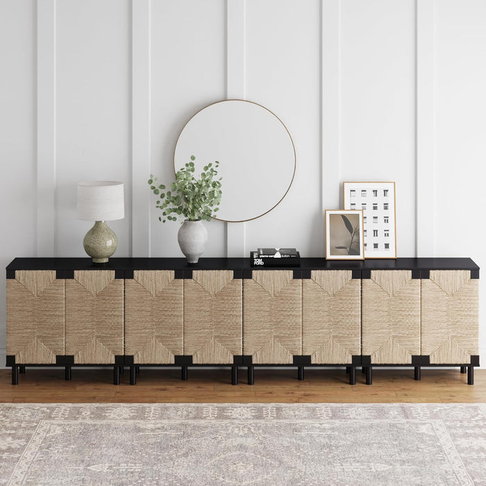 Set of 4 Large Console Table / Beacon - Black