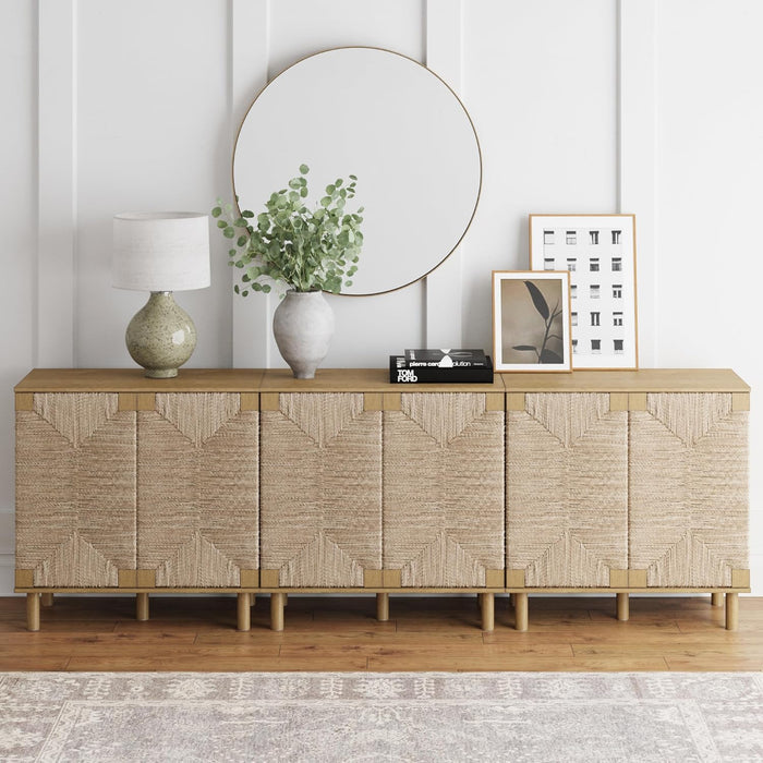 Set of 3 Console Table / Beacon - Light Brown