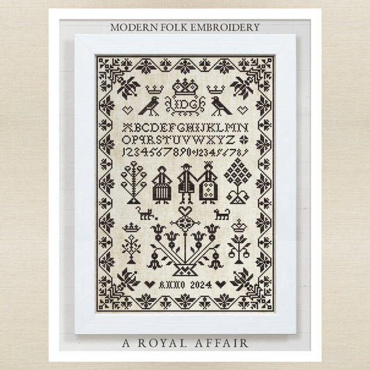 Modern Folk Embroidery - A Royal Affair - Booklet Chart