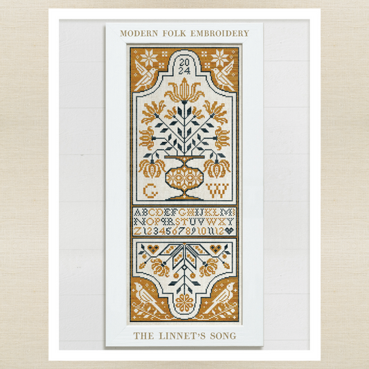 Modern Folk Embroidery - The Linnet's Song - Booklet Chart