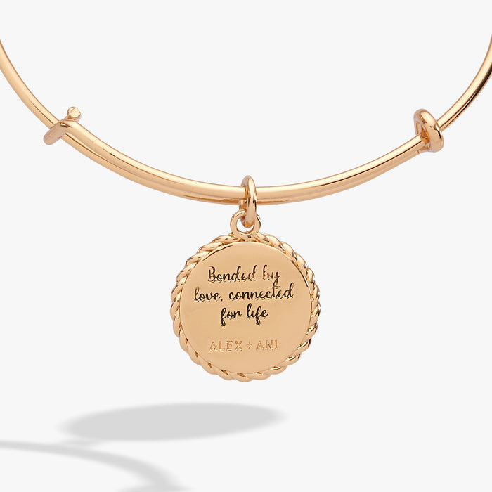Mom 'Bonded By Love, Connected For Life' Charm Bangle