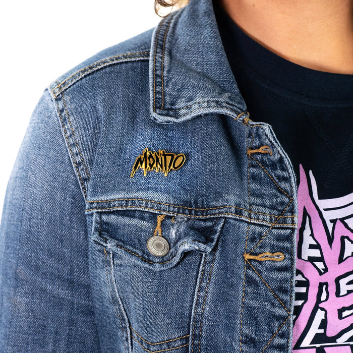 Mondo Thrasher Gold Enamel Pin