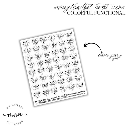 Money / Budget Heart Icons