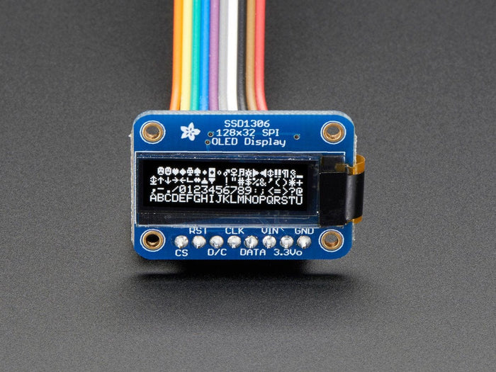 Monochrome 128x32 SPI OLED graphic display by Adafruit - The Pi Hut