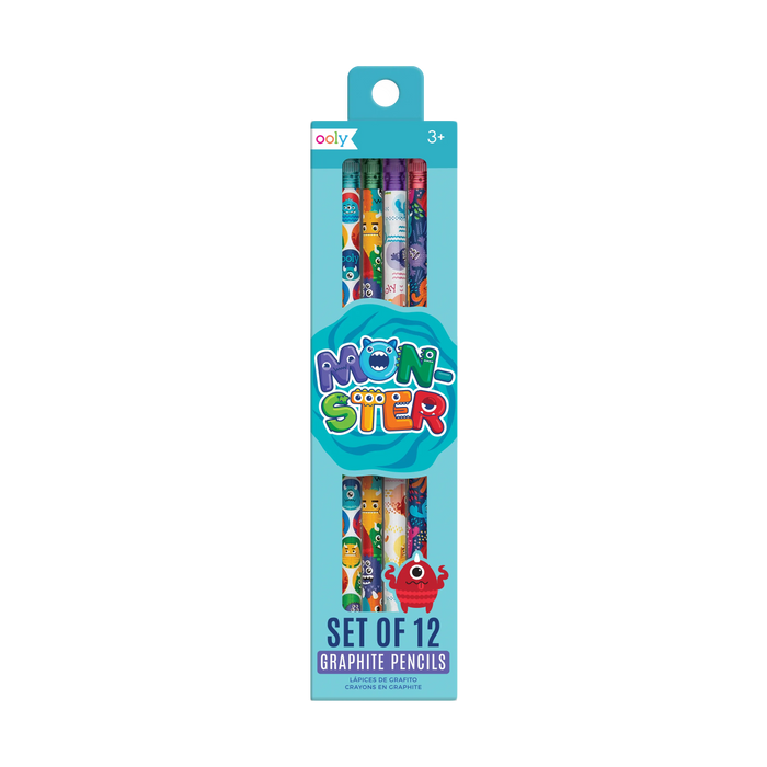 Monster Graphite Pencils - Set of 12 package