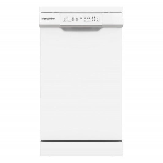 MONTPELLIER WHITE 45CM FREESTANDING SLIMLINE DISHWASHER