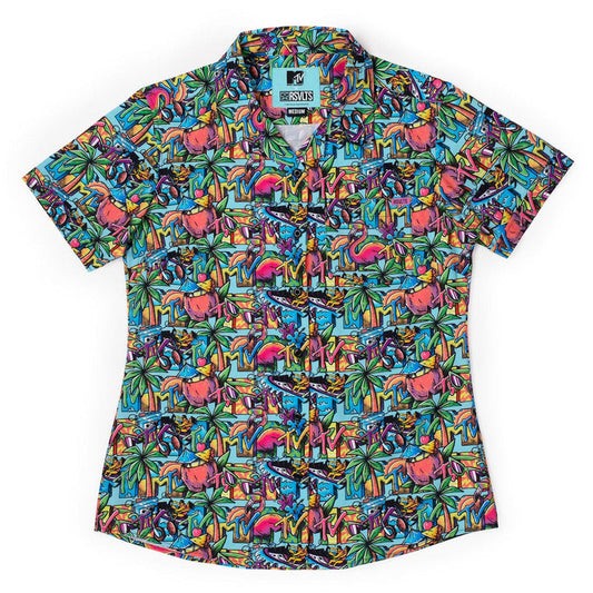 RSVLTS XS MTV MTV Spring Break “Cancun” – Women's KUNUFLEX Short Sleeve Shirt