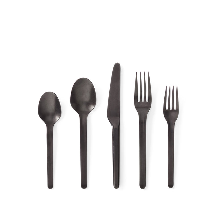 Heath Flatware Muir Flatware in Onyx (5 Piece Setting)