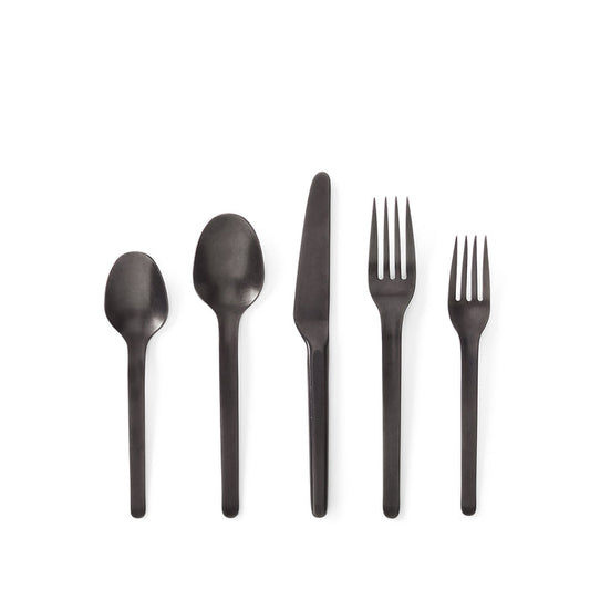 Heath Flatware Muir Flatware in Onyx (5 Piece Setting)