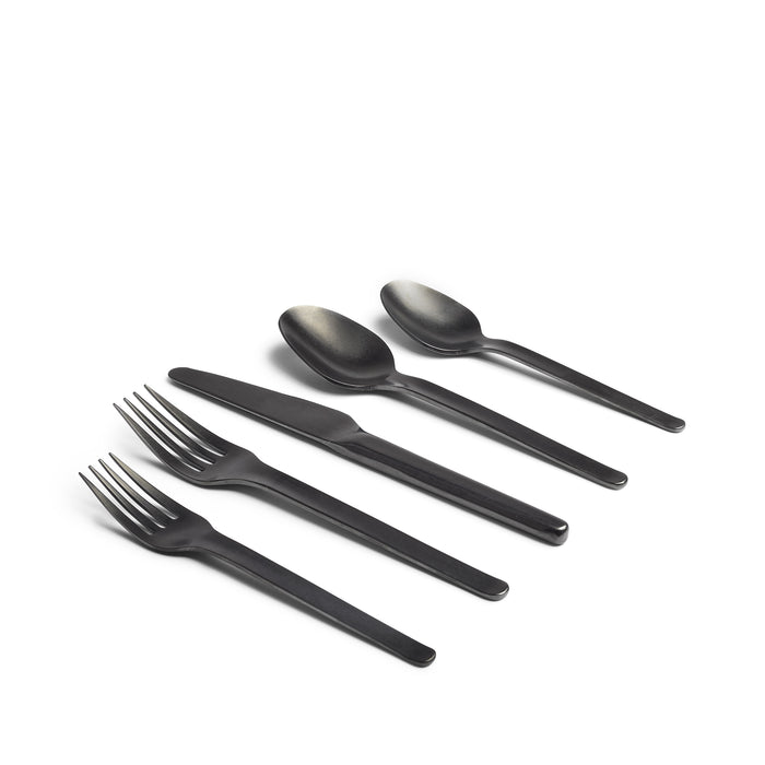 Heath Flatware Muir Flatware in Onyx (5 Piece Setting)