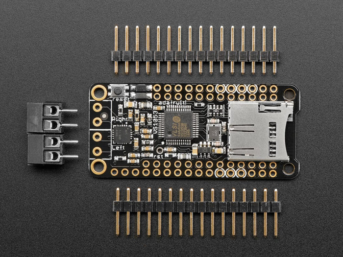 Music Maker FeatherWing with 3W Amp - MP3 OGG WAV MIDI Synth Player by Adafruit - The Pi Hut
