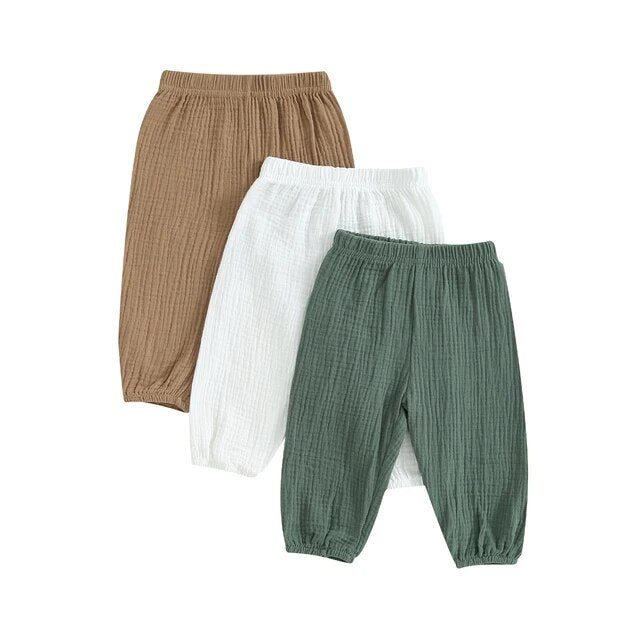 Khaki White Green Set / 6-12 months
