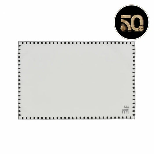Napperon Karaca Home Collection Signature du 50e anniversaire, argent, blanc, rectangulaire