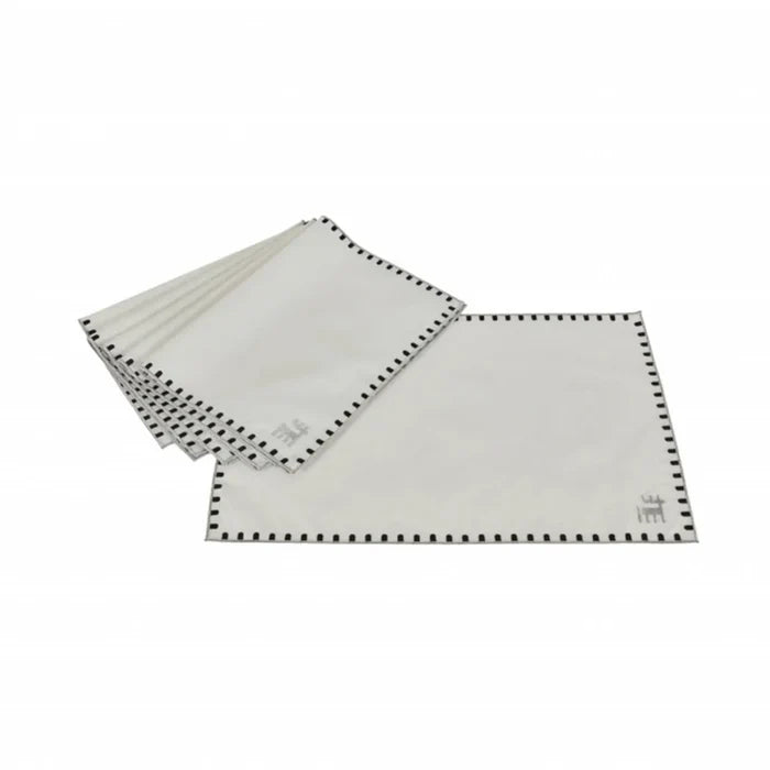 Napperon Karaca Home Collection Signature du 50e anniversaire, argent, blanc, rectangulaire