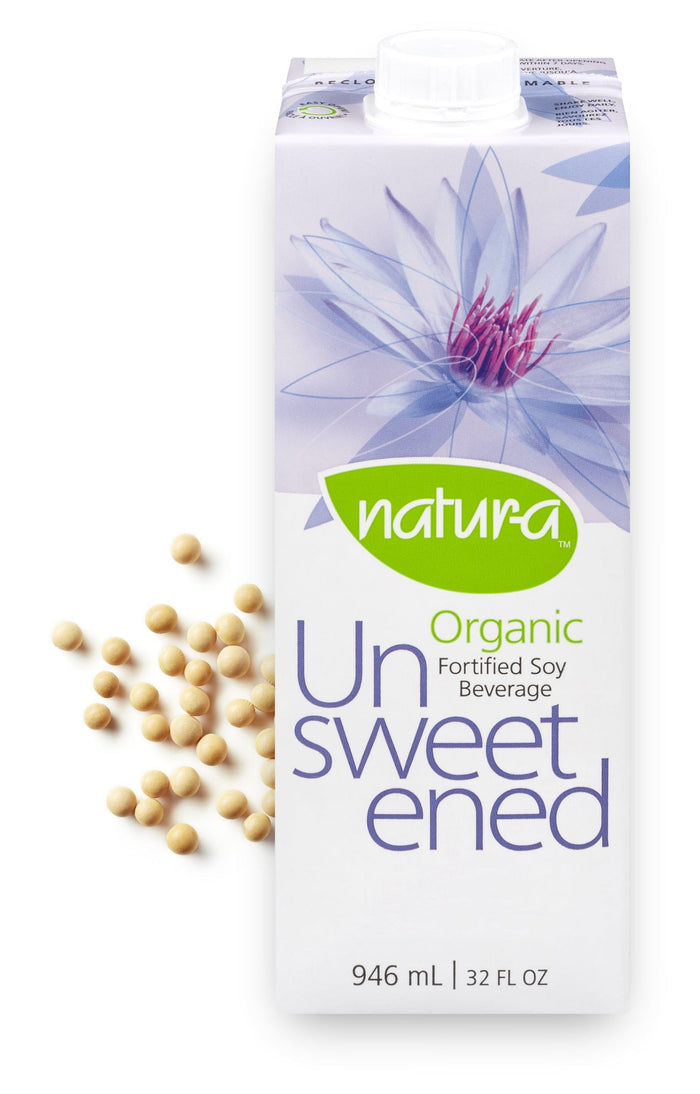 Natura Organic Soy Beverage Unsweetened 946ml Serving Size 250ml Serving Per Container About 4 enjoy milk over your cereal, in your coffee or simply by itself-6366751100 Hannah's Variety Store