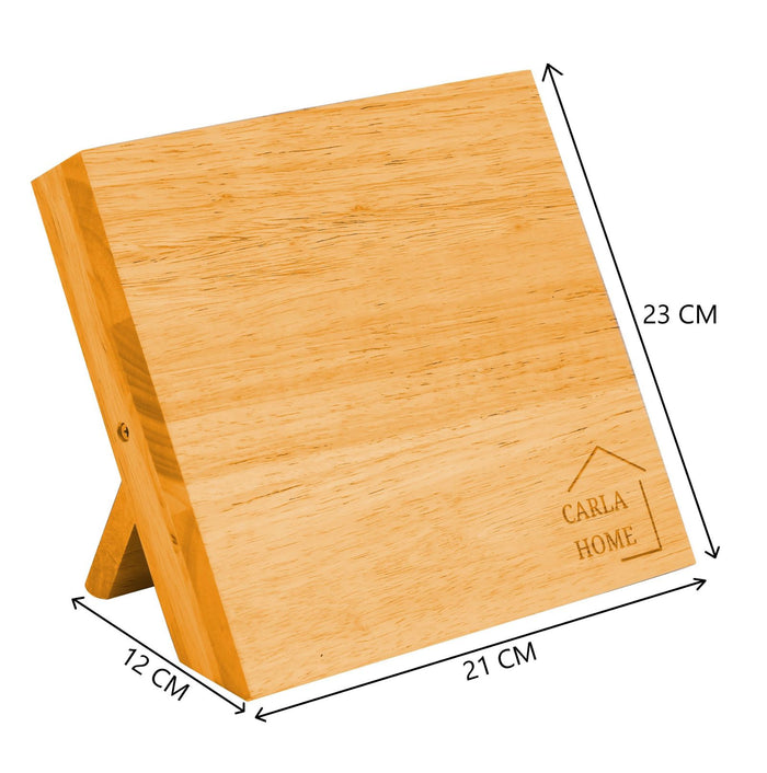 Natural Bamboo Magnetic Knife Block Holder with Strong Magnets for Home Kitchen Storage & Organisation -Home Living Store - -
