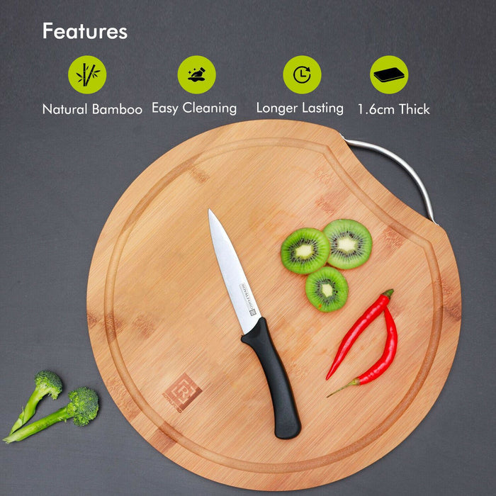 Natural Bamboo Wooden Chopping Board By Royalford Royalford
