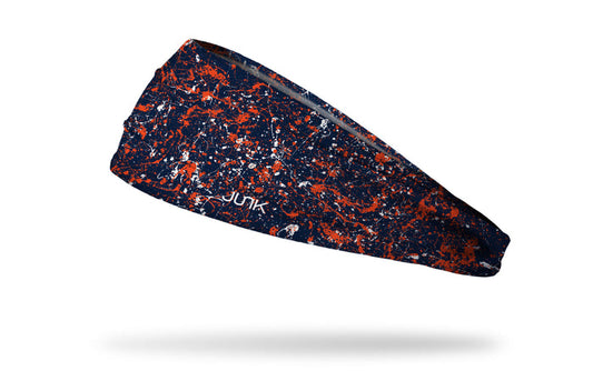 Navy Orange White Splatter Big Bang Lite Headband - View 1