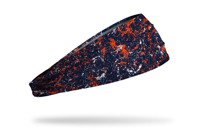 Navy Orange White Splatter Big Bang Lite Headband - View 2