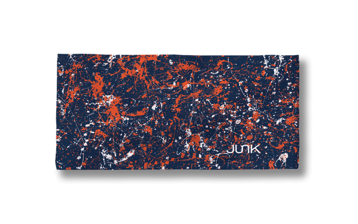 Navy Orange White Splatter Big Bang Lite Headband - View 3