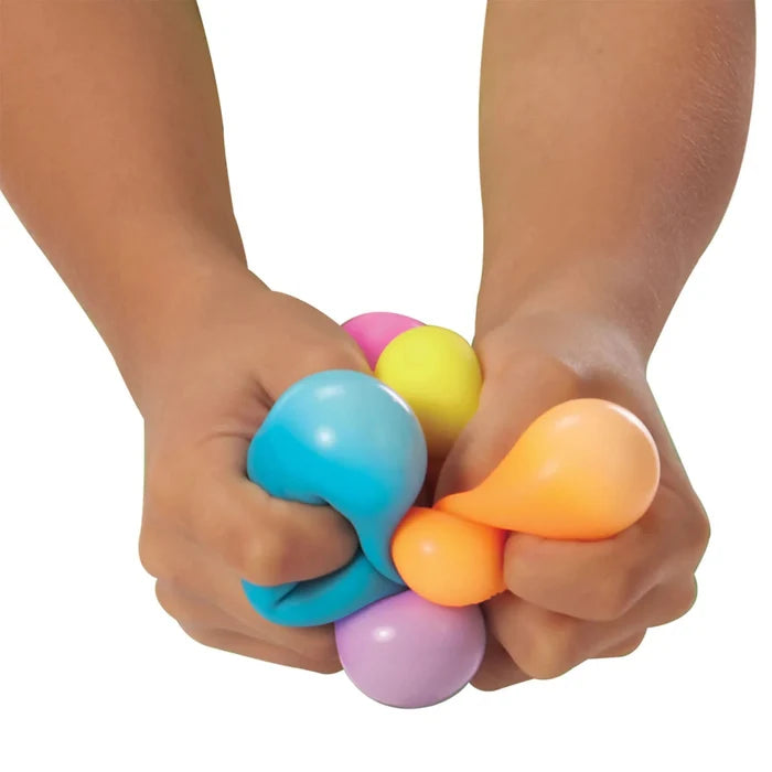 Nee Doh Teenie Rainboh 1.5 Inch Squish Ball Fidget Toy - Set of 6 - Owl & Goose Gifts