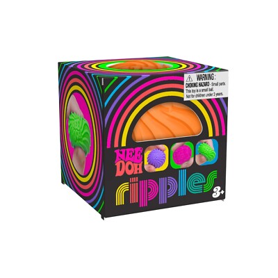 Nee Doh Teenie Singles RIPPLES 1 Inch Mini Squish Ball Fidget Toy - Assorted