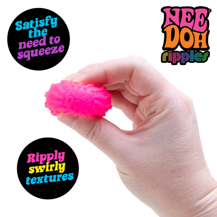 Nee Doh Teenie Singles RIPPLES 1 Inch Mini Squish Ball Fidget Toy - Assorted