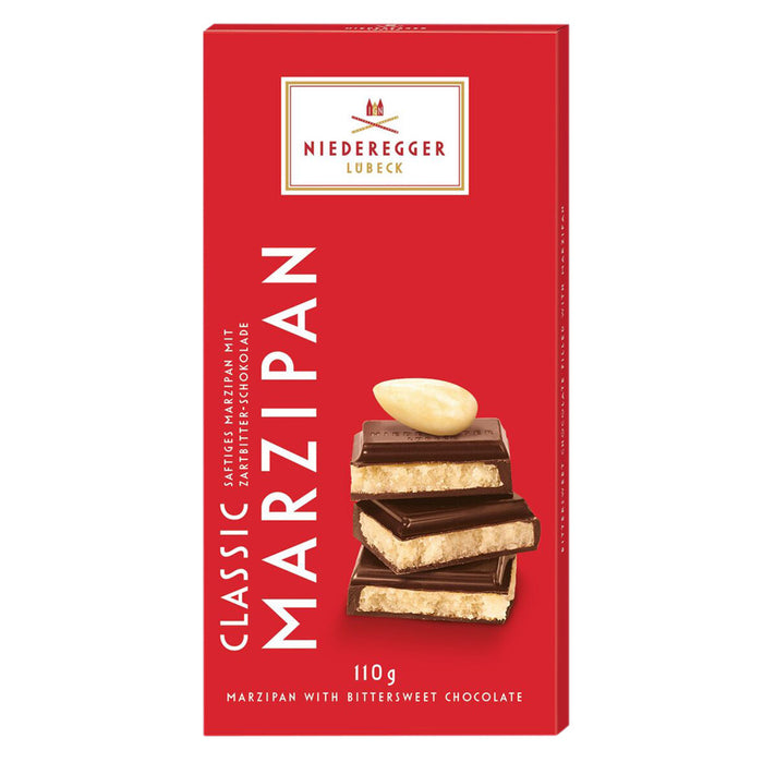 Niederegger Bittersweet Marzipan Classic 3.88oz Bar - 10ct
