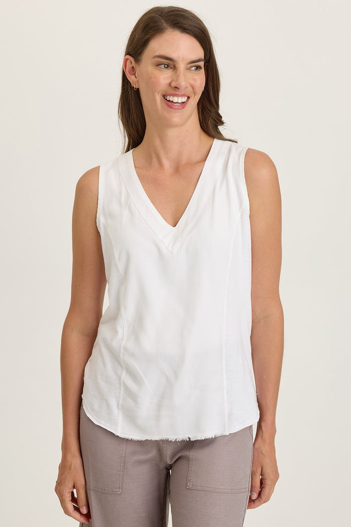 Wearables Nila Twill/Jersey V-Neck Tank