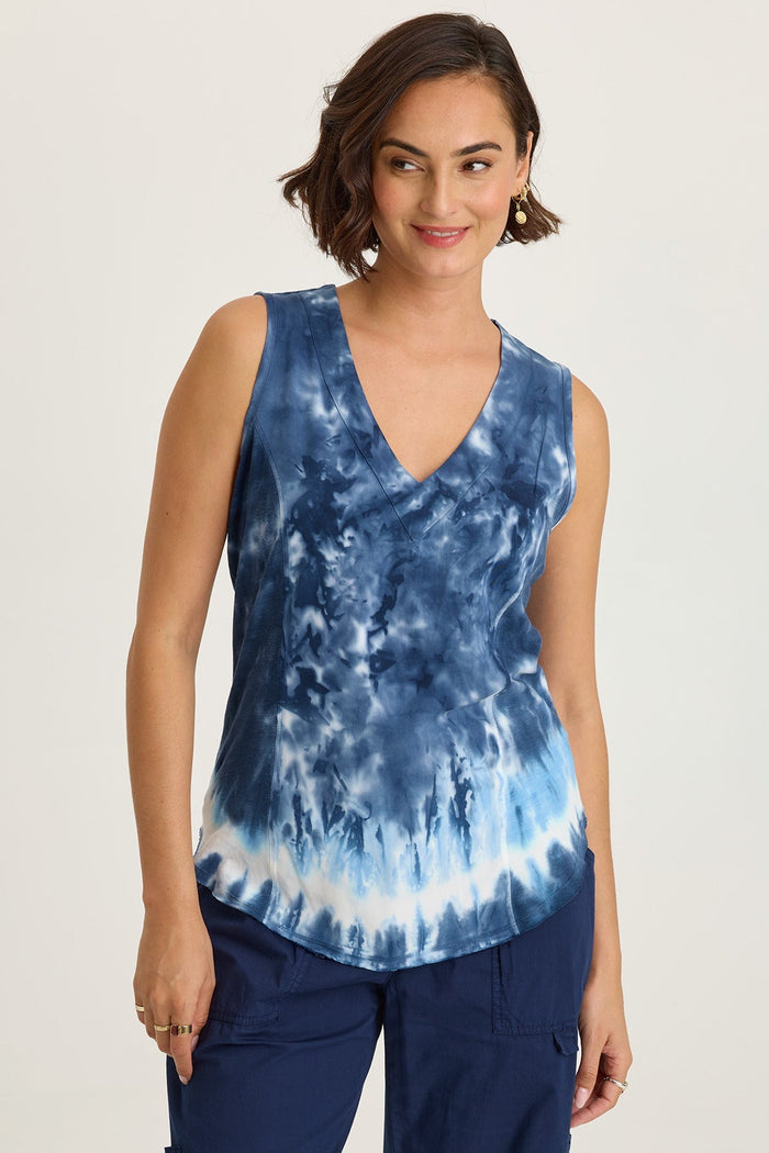 Wearables Nila Twill/Jersey V-Neck Tank