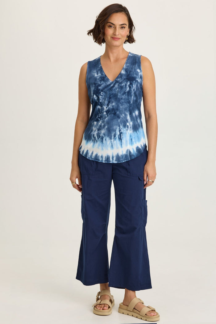 Wearables Nila Twill/Jersey V-Neck Tank